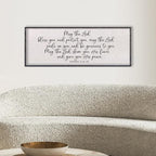 LuZhiQiang Numbers 6:24-26 Scripture Wall Art 40"x15" May The Lord Bless You And Protect You Sign Bible Verses Christian Home Wall Decor (Black)
