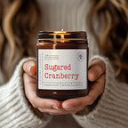 Sugared Cranberry Scented Candle, Many Scents to Choose from, All Natural Non-Toxic Soy Wax, Handmade in The USA (Sugared Cranberry)