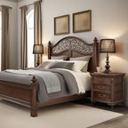 22'' Bedside Lamps for Bedroom Set of 2 Rustic Farmhouse Nightstand Lamps with USB A+C Charging Ports Traditional Table Lamps for Living Room Office, Wooden Finish, Black, Bulbs Not Include