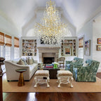 H65'' Gold Tree Branch Crystal High Ceilings Chandeliers, 27-Lights Modern K9 Crystal Staircase Chandeliers, D48'' Foyer Chandelier for High Ceiling, Luxury Large Living Room Chandelier