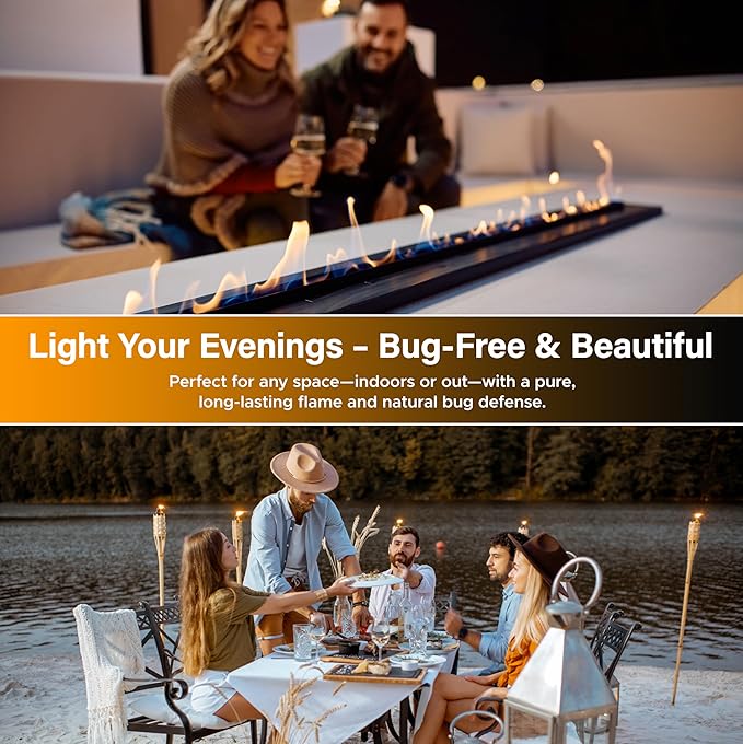 Firefly Kosher Citronella Paraffin Lamp Oil - Smokeless, Virtually Odorless, Long-Lasting- 5 Gallons