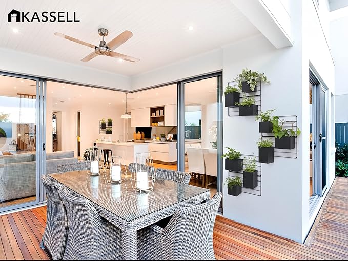 KASSELL Vertical Garden Wall Planter. Wall Mounted for Indoor Outdoor. All Metal Black Vertical Planter with No Assembly Required. Planter for Indoor Plants Flowers, Herbs, Succulents and Plants