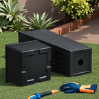 Devoko Resin Tall Planters for Outdoor Plants Set of 2, Large Taper Outdoor Planter Pots with 4 Drainage Holes, Flower Pots Modern Decor for Porch, Patio, Backyard, Home Garden (Black, 24")