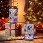 2Pack Solar Lanterns Outdoor Waterproof Hummingbird Colorful Garden Gifts for Mom, Multicolor Solar Lights Lantern for Backyard Garden, Pathway, Outside, Mothers' Day Gifts for Grandma Women