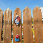 Gnome Tree Hugger Figurines Miniature Fairy Elf Climbing Tree Hanging Statue Garden Sculpture Decorative Outdoor Ornaments