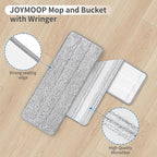 10Pcs Joymoop Mop Replacement Pads, 15 * 4.9'' Universal Mop Pads Mop Head Refills Washable Wet Mop, Compatible with Most 11-14” Size Mops