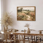 Vintage Framed Wall Art for Living Room – Vintage Wildflower Pictures Oil Paintings Canvas Prints – Country Flower Modern Farmhouse Wall Decor for Bathroom Bedroom Home Office – 12x16in