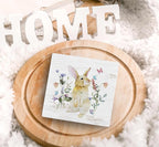 SRADMO Bunny Sign, Cute Bunny's Wood Box Sign Desk Decor, Easter Bunny Gifts for Kids, Easter Theme Wooden Block Box Sign Decoration for Home Office Shelf Table Decor