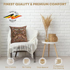 Charlotte Home Furnishings Throw Pillow Covers 16x16 in, Red Strawberry Decorative Couch Pillow Covers, Boho European Tapestry Cushion Cases, Living Room Cozy Home Decor, Jacquard Woven Soft Cotton