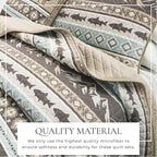 Great Bay Home 3-Piece Reversible Rustic Lodge Bedspread Quilt with 2 Shams. All-Season Quilt Set. (Full/Queen, Yosemite)