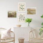 SIGNWIN Framed Poster Bathroom Decor 11"x14"x 4 White, Wall Art Room Decor Multicolor for Living Room, Bedroom, Office Autumn Spring Rustic Flower Landscape Classic Vintage Retro Illustrations