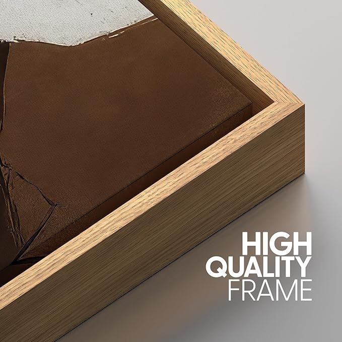 SIGNWIN Framed Canvas Print Wall Art Modern Abstract Neutral Tone Minimalist Geometric Photography Modern Art Minimalist Black and White for Living Room, Bedroom, Office - 16"x24"x3 Natural