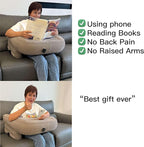 Inflatable Reading Pillow for Gaming, Portable Air Lap Desk Pillow, Adjustable Large Arm Rest Pillow, Crochet Pillow Support for Adult Kids Reading, Gaming, Playing or Sitting in Bed Sofa Floor