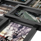 Jerry & Maggie 4X6 Collage Picture Frames for Wall Decor, 18 Opening Collage Wall Hanging for 6x4 Photo, Multi Picture Frame Set with One-piece Design Black