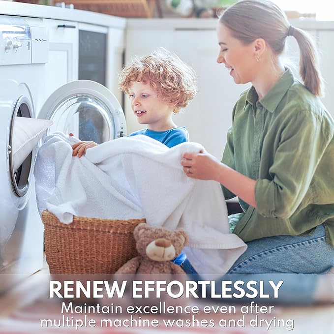 Queen Size Bed Pillow - Premium Down Alternative Cooling Pillows Set of 2 for Side, Back, and Stomach Sleepers Hotel Quality Fluffy Soft Microfiber Fill Breathable Skin-Friendly