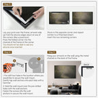 SIGNWIN 36"x60" Extra Large Framed Wall Art Muted Forest Path Soft Misty Woodland Scene Illustration for Home Living Room Bedroom Decor (Frame Assembly Required)