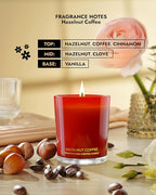 96NORTH | Pure Hazelnut Coffee Candle | 100% Natural Soy Wax | 1-Wick Jar Candle | Natural Fragrance Technology | Non Toxic | Up to 35 Hours Burning Time | Aromatherapy Gift for Men and Women