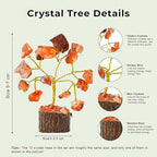 Crocon 12 Crystal Tree of Life Return Gifts Birthday Gifts for Women Chakra Healing Crystals & Stones for Positive Energy Good Luck Home and Office Decor Party Favor Gift for Mom & Dad Housewarming