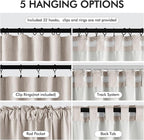 MIULEE 100% Blackout Curtains 120 Inch Long 2 Panels Set for Bedroom, Thick Luxury Faux Linen Black Out Curtain Room Darkening Back Tab Pleat Window Textured Drapes with Hooks for Living Room, Beige