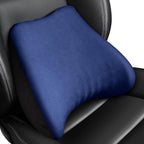 Soft Lumbar Support Pillow for Driving Seat 100% Memory Foam Lumbar Pillow for Lower Back Pain Relief, Lumbar Support Cushion for Car Seat, Office Chair Blue