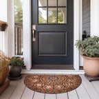 CHICHIC Entrance Door Mat Large 18 x 30 Inch Entry Way Doormat Front Door Rugs Outdoors Heavy Duty Welcome Mat Non Slip Rubber Back Low Profile for Garage, Patio, High Traffic Area, Orange