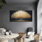 Wall Art Gold Tree Of Life Modern Wall Art Artwork Canvas Art Wall Decor Painting Gold Tree Pictures Abstract Wall Decor For Living Room Bedroom Dining Room Home Office Artwork Ready To Hang 24"X 48"