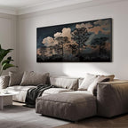 SIGNWIN 36"x72" Extra Large Framed Wall Art Silhouetted Trees at Dusk, Dramatic Forest and Cloudscape for Home Living Room Bedroom Decor (Frame Assembly Required)