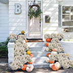 Uieke 72 Bundles Outdoor Artificial Flowers UV Resistant Outdoor Fake Flowers No Fade Faux Plastic Plants for Garden Porch Window Box Home Outside Spring Summer Décor (White)