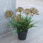 Faux Plants Outdoor 8 Bundles Artificial Flowers Stems 18.9 in Large Fake Greenery Realistic for Home Garden Planters Front Door Decor Outside