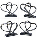 Heart Sculpture for Living Room Decor Heart Decoration Gift for Her and Him Love Wedding Anniversary Couples Gift Modern Heart Statue for Home Coffee Table Dining Table Centerpiece Birthday Gift