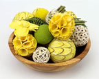 ANDALUCA Decorative Balls Bag Bowl Filler Home Decor (Yellow)