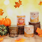 Autumn Wreath Fall Candles for Home Scented Natural Soy Wax Non Toxic Birthday Candles Scented Candle 40 Hours Bruning 9oz Aromatherapy Candle Gifts for Women Halloween Birthday Thanksgiving