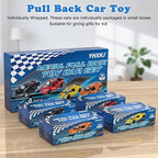 1/36 Metal Diecast Cars Toy with Opening Doors,4 PCS Pull Back Cars Set,Contain Truck Toys,Race Car and Kids Car Toys,Boy Toy for Age 3 4 5 6 7