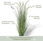 KOL 59in 2-Pack Artificial Veronica Spiked Speedwell Grass Plant, 5ft Faux Veronica Spicata Flower, Tall Fake Horsetail Grasses for Home Office Garden Wedding Decor, Indoor Outdoor, Yellow