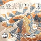 Spring Blankets Cotton Throw Blanket 60''x 80'' Muslin Blanket for Couch Bed Chair,Cozy Soft Bed Cotton Quilted Boho Quilts Blanket Gifts for Women