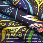 Fowocu Boho Floral Mandala Tapestry for Bedroom Aesthetic Blue Bohemian Colorful Flower Wall Tapestry Purple Hippie Indian Small Tapestries Wall Hanging for Living Room Dorm Decor 60 x 44 Inch