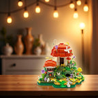Mushroom House Micro Building Blocks，2798 PCS Mini Flower House Architecture Building Set for Adults Teens，Garden House Buiding Toy with Small Animal Models，Creative Collectible Gifts for 14+