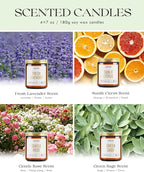 AOOVOO Candle Set - 4PC Scented Candles, 28 oz Soy Candles, Soy Candle for Home Scented, Lavender/Citrus/Rose/Sage