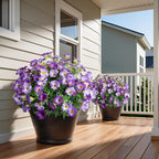 UV Resistant Artificial Petunias 8PCS 13.3In Fake Flowers Artificial Flowers for Outdoors Silk Flowers Fake Hanging Basket Plants Suitable for Outdoor Porch Decor Patio Decor,Light Purple