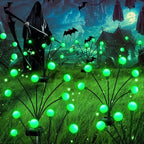 Solar Garden Lights Outdoor, 4 Pack 24LED Waterproof Solar Powered Lights for Yard Pathway Patio, Swaying Lawn Decor as Gardening Gifts for Women Holiday(4 Pack Green)