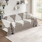 Couch Cover Boho for Dogs Washable Mocha Couch Covers for 2 Cushion Couch, Chenille Sectional Couch Covers L Shape Sofa Cover, Furniture Protector for Kids, Pets, Mocha 91" X150"