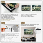 SIGNWIN 30"x60" Extra Large Framed Wall Art White Wildflower Field in Impressionist Style, Soft Floral Landscape for Home Living Room Bedroom Decor (Frame Assembly Required)