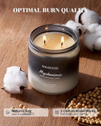 M&SENSE Pepper Lavender Scented Candles for Men, 2 Wick 11.6oz 70 Hours Slow Burning Natural Soy Candle for Christmas, Organic Black Masculine Candles Home Fragrance Holiday Candle for Him