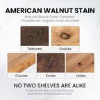 Fun Memories Floating Shelves for Wall, 24"x9.3" Rustic Solid Elm Wood Floating Shelves, Heavy-Duty Wall Shelf with Invisible Brackets, Set of 2 for Living Room, Bedroom, and Kitchen, Natural Finish