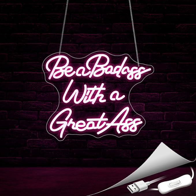 Neon Sign, Neon Signs for Wall Decor Pink Neon LED Signs Room Neon Light Up Signs Home Decor for Bedroom Club Party Bars Shop USB Operated