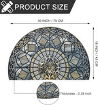 CHICHIC Entrance Door Mat Large 18 x 30 Inch Entry Way Doormat Front Door Rugs Outdoors Heavy Duty Welcome Mat Non Slip Rubber Back Low Profile for Garage, Patio, High Traffic Area, Blue