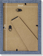 Vittanly 5x7 Picture Frames Set of 9, Shatter Resistant Plexiglass, Display 4x6 Pictures with Mat or 5x7 without Mat, Photo Frames for Wall or Tabletop, Engineered Wood, Navy