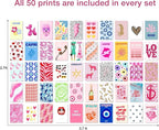 Y2K BOO Preppy Wall Collage Kit - 50 Trendy Preppy Aesthetic Photos for Dreamy Spaces, Perfect Preppy Room Decor, Teens' Preppy Photo Collage Kit 4x6, Stylish Dorm Wall Art