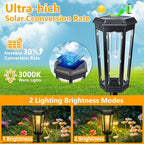 Solar Pathway Lights, Upgraded Solar Bright LED Path Lights, Outdoor Waterproof Garden Landscape Lighting with 2 Lighting Modes & Auto On/Off, for Yard, Landscape, Patio, Lawn, Path, Walkway, Driveway