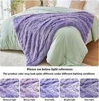GONAAP Fuzzy Faux Fur Throw Blanket Lavender Super Soft Cozy Plush Fuzzy Shaggy Blanket for Couch Sofa Bed (Lavender, Throw(50"x60"))